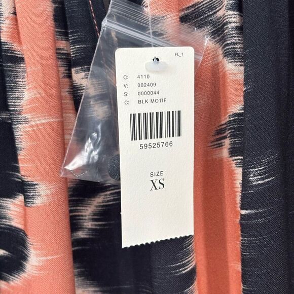 Anthropologie Corey Lynn Calter Annika Blouse Black/Peach Size XS NWT - Picture 7 of 11